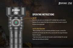 Speras P4 4000 Lumens USB-C Charging Flashlight