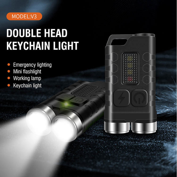 Boruit Model V3 EDC Multi-Functional Keychain Flashlight 900 Lumens