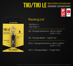 Nitecore TIKI LE 300 Lumen USB Rechargeable Keychain Flashlight