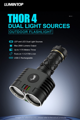 Lumintop THOR 4 2800 Lumens LEP LED USB-C Outdoor Flashlight Includes Battery