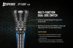 Speras P10R V2 10000 Lumens 5V 3A USB-C Charging LED Flashlight