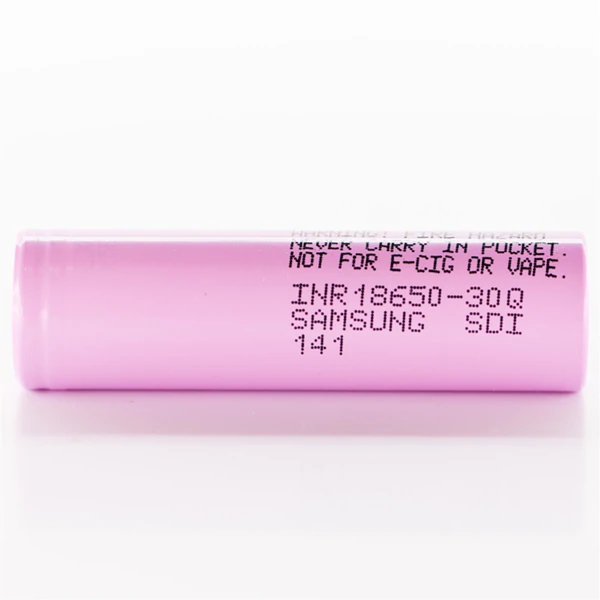 Samsung 30Q 18650 3000mAh 15A Battery - INR18650-30Q Flat Top Rechargeable Battery