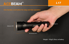 Acebeam L17 Tactical Flashlight 1400 Lumens