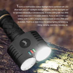 Lumintop THOR 4 2800 Lumens LEP LED USB-C Outdoor Flashlight Includes Battery