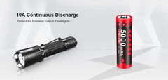 Klarus 21GT-E50 INR 21700 5000mAh 3.6V Protected High-Drain Lithium Ion (Li-ion) Button Top Battery