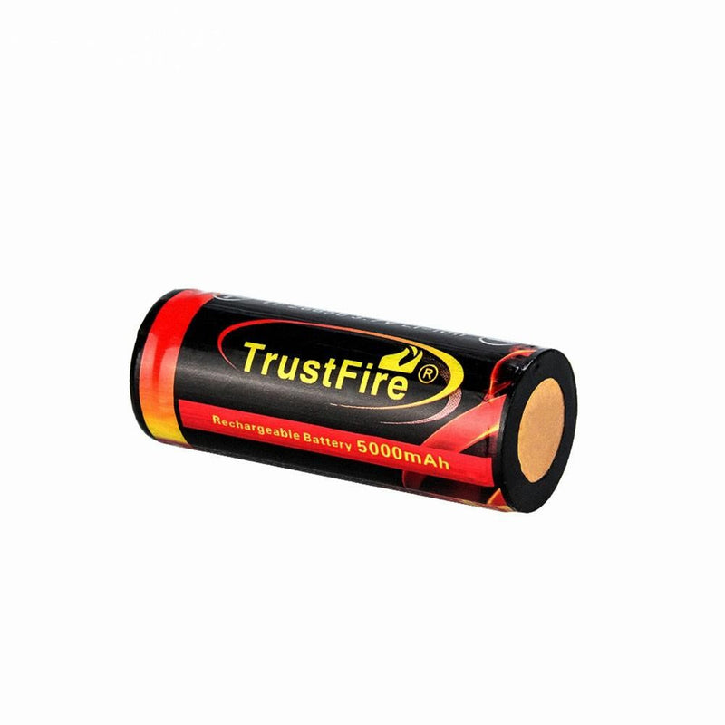 Trustfire (26650) 5000 mAh Battery Rechargeable Lithium TF26650 3.7V With Protection Flat Top