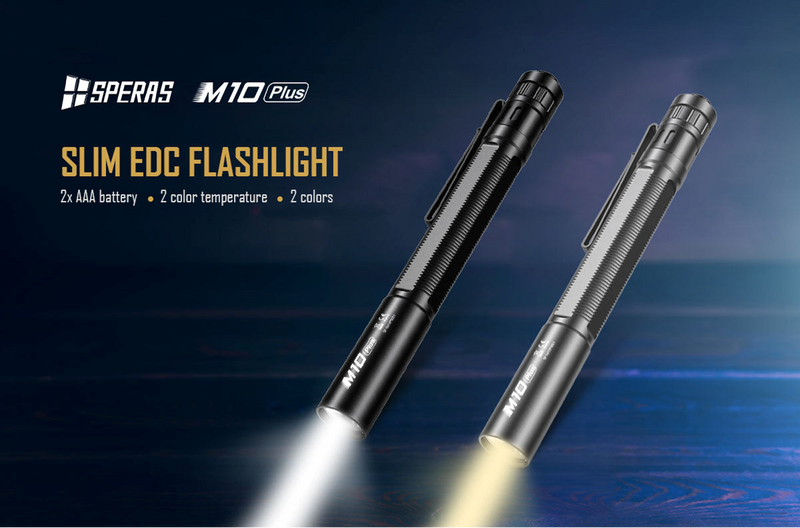 Speras M10 Plus 200 Lumens Two AAA Flashlight 4000K CRI>95