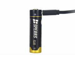 Speras R145 14500 Rechargeable Lithium Battery Micro USB (Button Top)