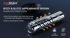 Acebeam E70 Stainless Steel EDC Flashlight 4000 Lumens