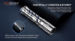 Acebeam E70 Stainless Steel EDC Flashlight 4000 Lumens
