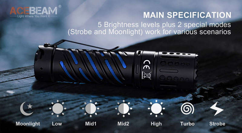 Acebeam E70-AL EDC Flashlight 4600 Lumens