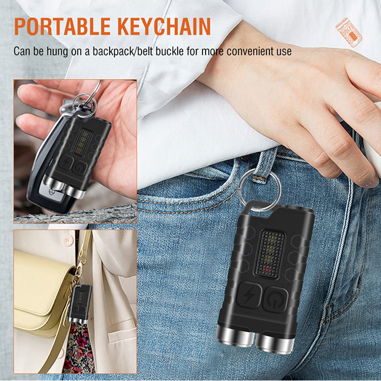 Boruit Model V3 EDC Multi-Functional Keychain Flashlight 900 Lumens