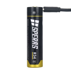 Speras 18650 3400mAh USB Rechargeable Li-ion Battery R34