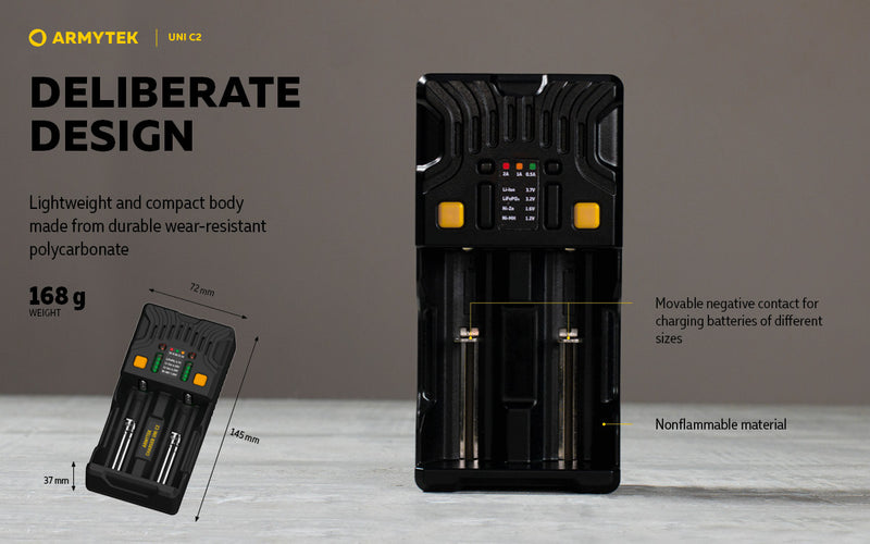 Armytek Uni C2 Plug Battery Charger (Type A)