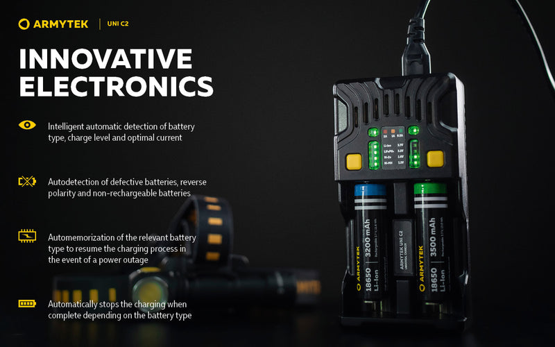 Armytek Uni C2 Plug Battery Charger (Type A)
