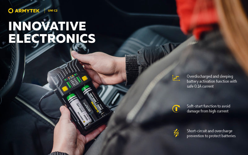 Armytek Uni C2 Plug Battery Charger (Type A)