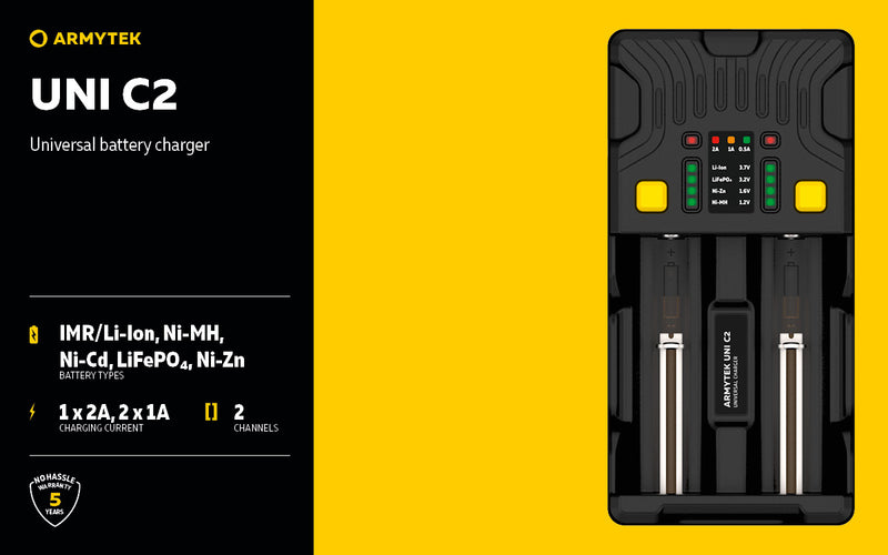 Armytek Uni C2 Plug Battery Charger (Type A)