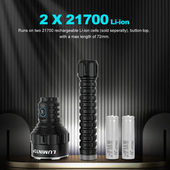 Lumintop PK21 8100 Lumens with 2x 21700 Button Top Batteries