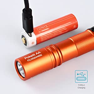 acebeam pokelit aa rechargeable mini flashlight Acebeam Pokelit AA EDC Flashlight (Orange) – BrightLumenshop.com