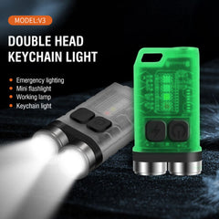 Boruit Model V3 EDC Fluorescent Multi-Functional Keychain Flashlight 900 Lumens